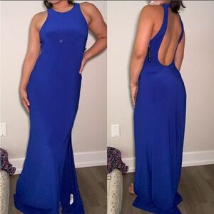 Onyx Royal Blue Backless Dress